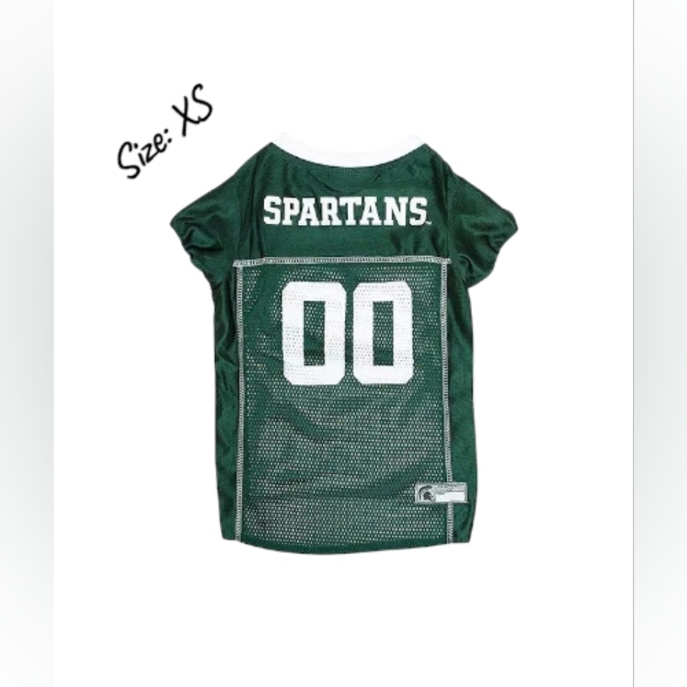 Pets First NCAA Michigan State Spartans Mesh Pet Football Jersey Size XS